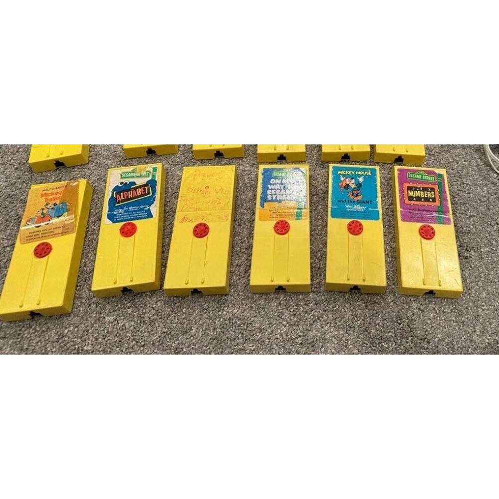 Vintage Fisher Price Movie Viewer Cartridge Lot 6 Disney Sesame Street
